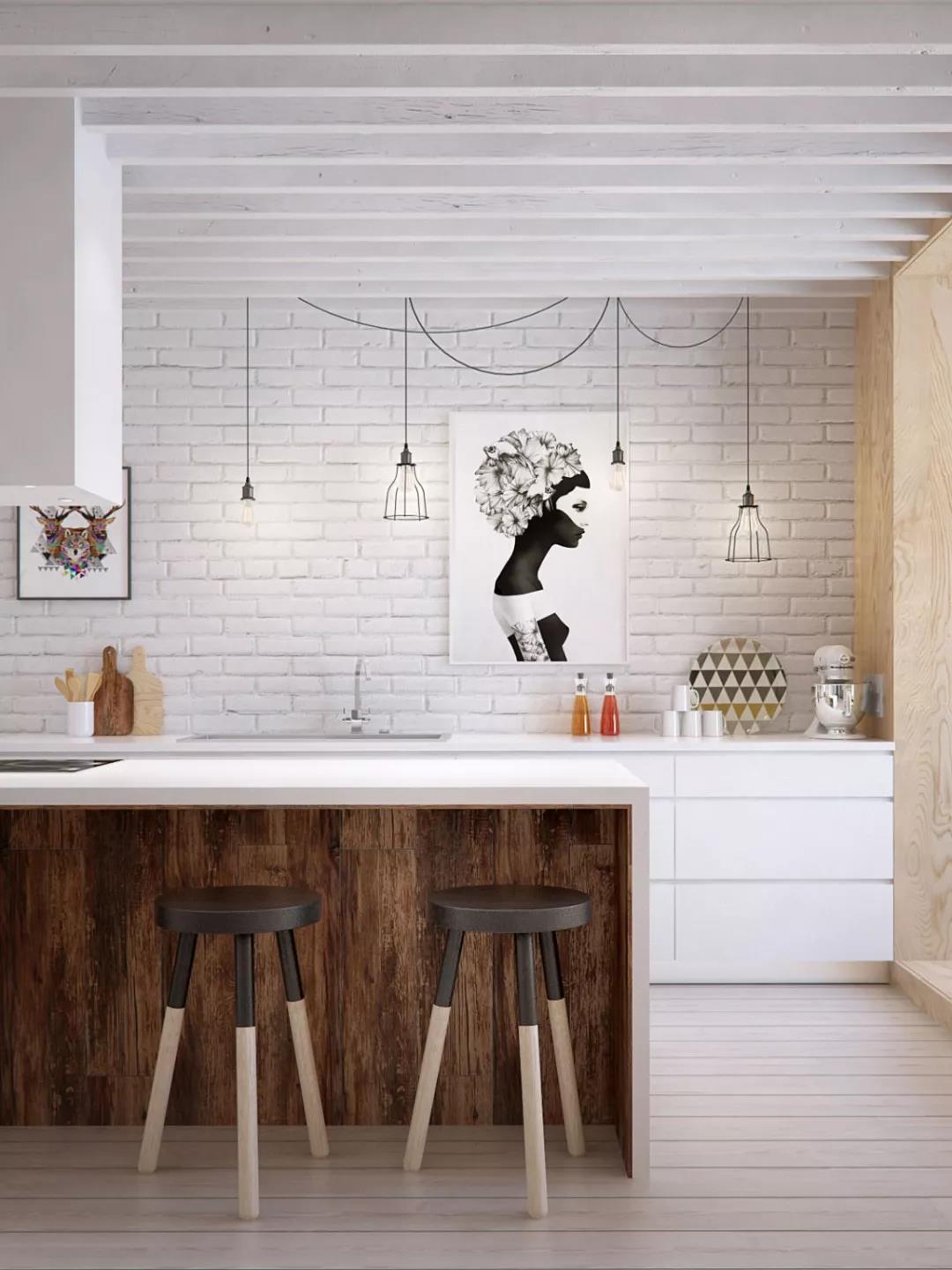 14张吧台装修效果图，让你的开放式厨房更时尚！