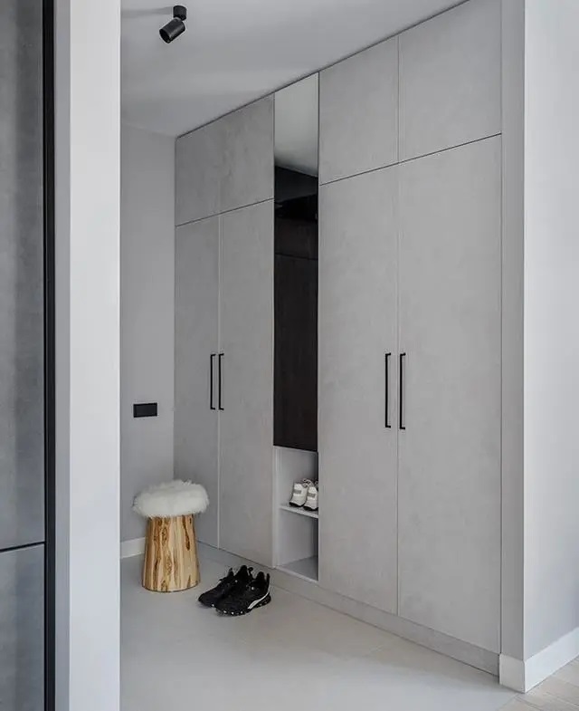 一居室单身公寓装修效果图，灰色调+简约风!