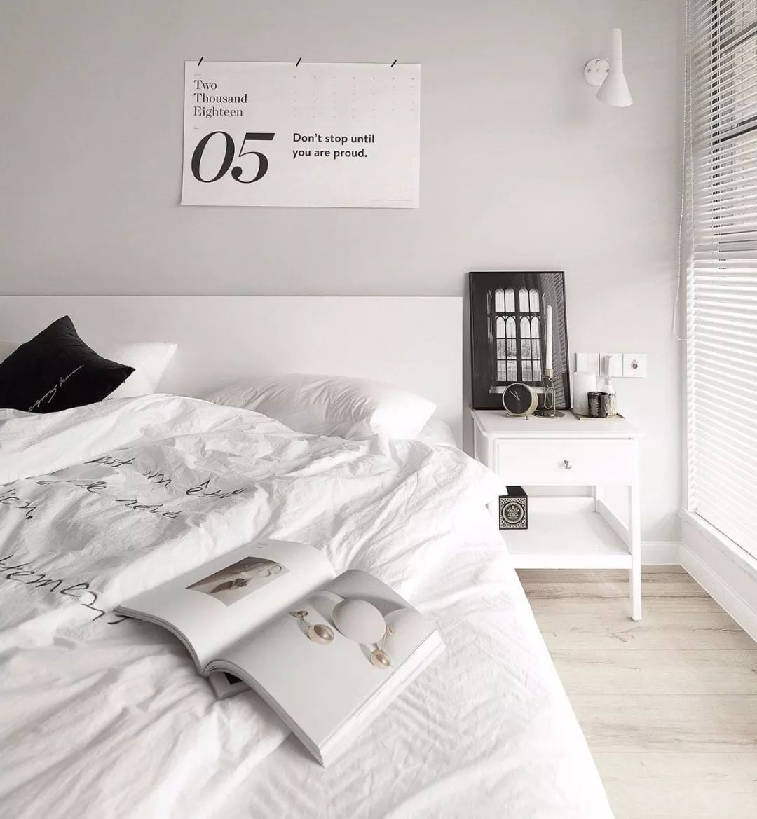 72㎡一居室小清新北欧风格小户型装修效果图