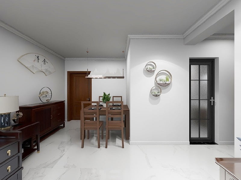 72㎡中式现代风格设计，三居室装修效果图!