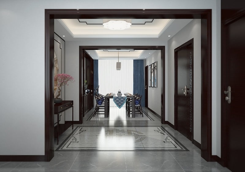 174㎡典雅新中式风格设计，三居室装修效果图!