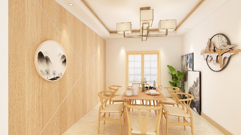 80㎡三居室装修效果图，日式风格设计!