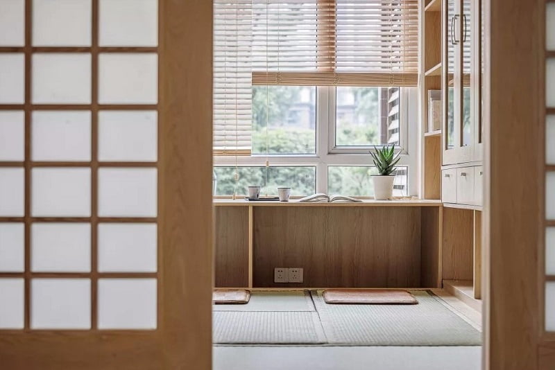 102㎡三居室日式风设计，纯原木+布艺！