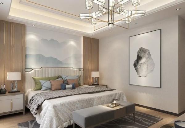 荆州装修设计公司：江南水乡风，木质家具+水墨背景墙！