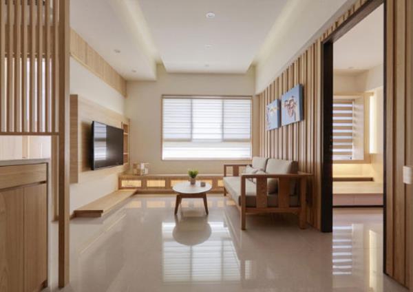 东莞装修公司：原木色的日式空间，设计简约家居氛围很温馨！
