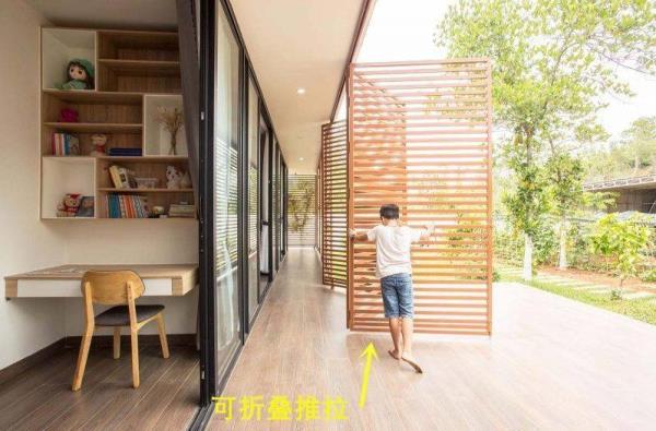 深圳别墅装修：房子再用金属屏风围一圈，露天走廊！